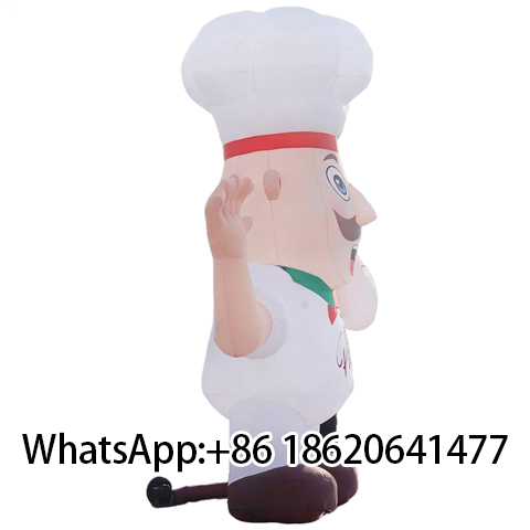 Popular Inflatable Cartoon Chef Pizza Statue Outdoor Mall Advertising Decoration