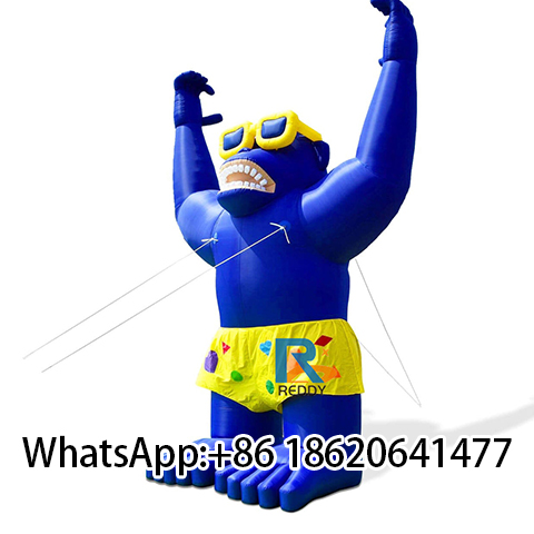 New Arrival Durable Oxford Giant Inflatable Gorilla Cartoon for Outdoor Advertising