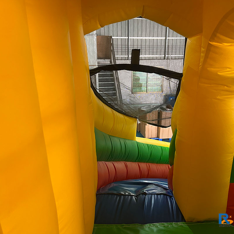 Colorful Dual-Slide Inflatable Pool pool water slide inflatable slide rainbow