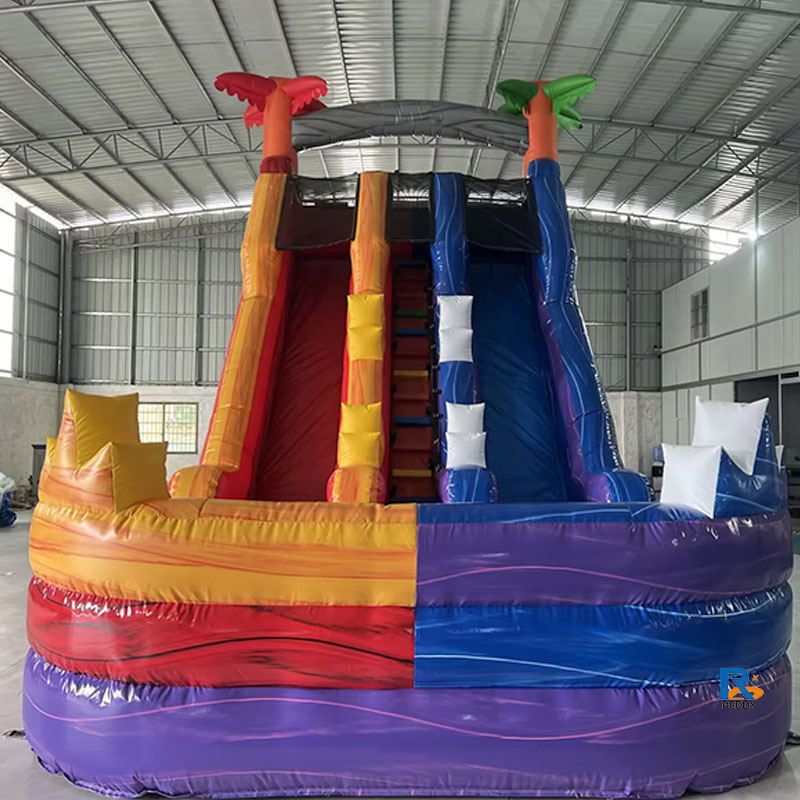 Double-Lane Inflatable Slide inflatable swimming pool with slide