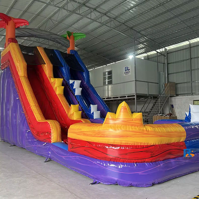 Double-Lane Inflatable Slide inflatable swimming pool with slide