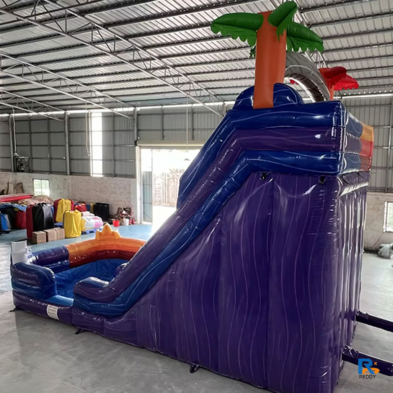 Double-Lane Inflatable Slide inflatable swimming pool with slide