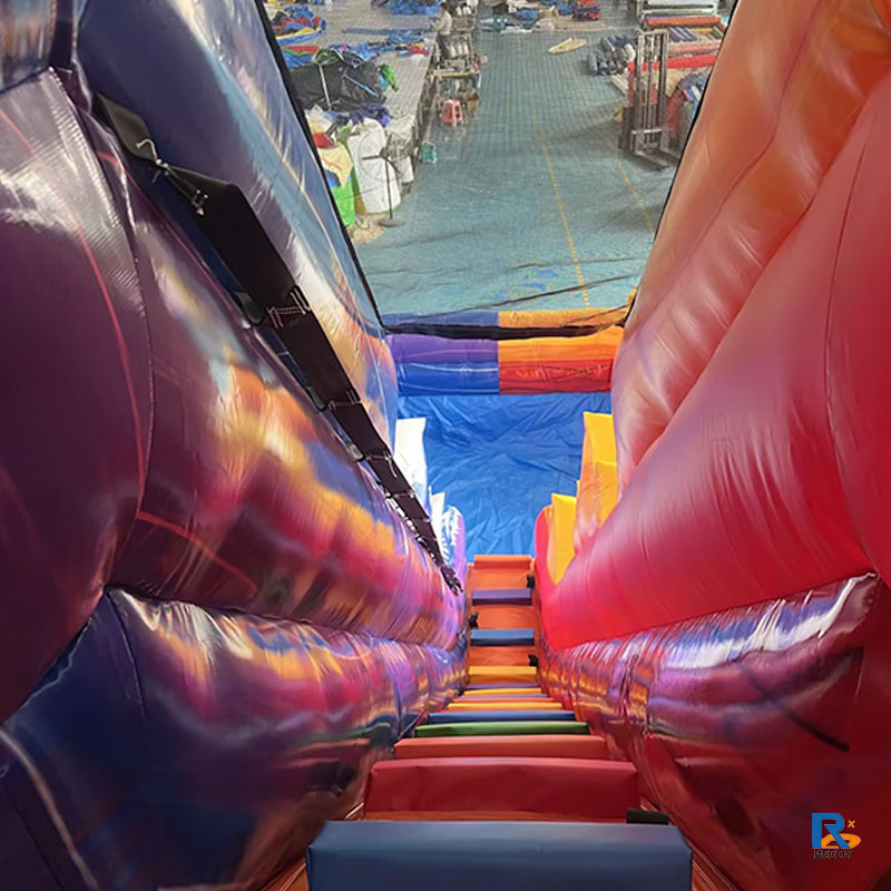 Double-Lane Inflatable Slide inflatable swimming pool with slide