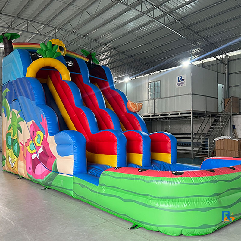 Tropical Fruit Inflatable Slide water slides for pool