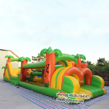 jungle monkey inflatable obstacle course