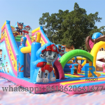 paw patrol castle inflatable