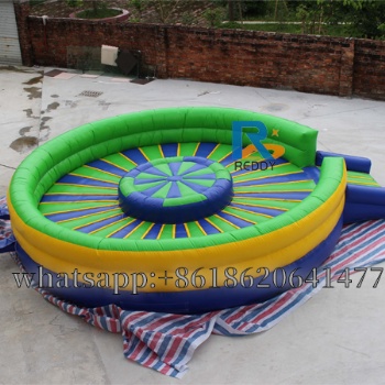 Sport mechanical bull meltdown inflatable wipeout for adults