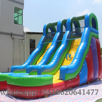 double sided inflatable water slide