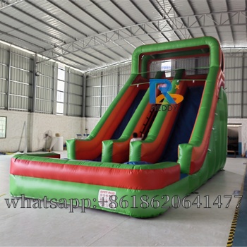 blue inflatables water slide