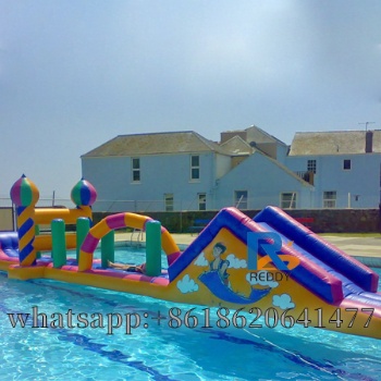 kids inflatable water obstacle course