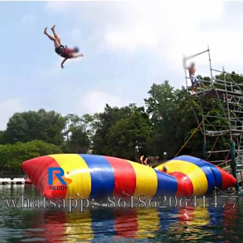 customized inflatable lake water jumping inflatable water blob jump inflatable water catapult blob