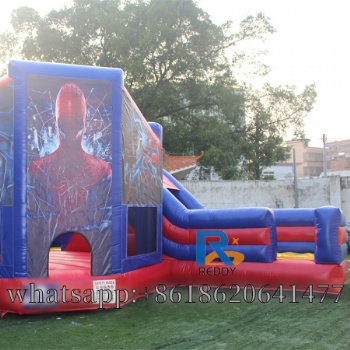 Spider-Man inflatable castle slide