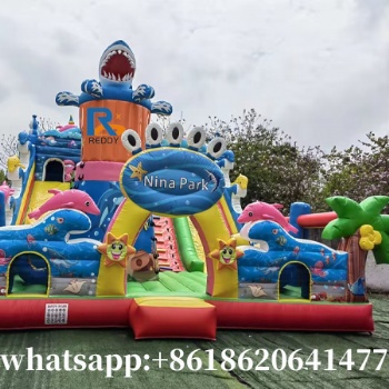 large inflatable bounce park