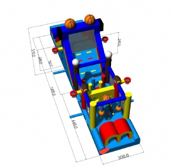 wipeout inflatable obstacle course for adults