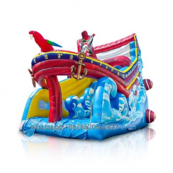 big pirate ship inflatable slide