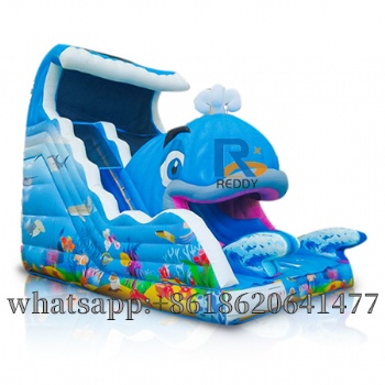 inflatable slide bouncer shark