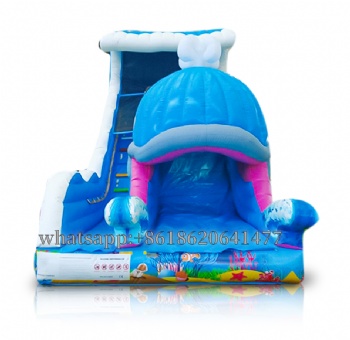 inflatable slide bouncer shark