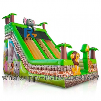 animal inflatable slide