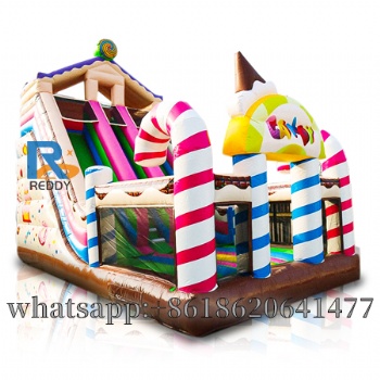 pvc inflatable jumping castles with slide