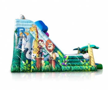 big cheap 22ft hot animal inflatable with slide