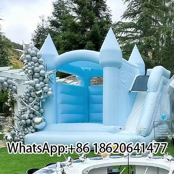 Commercial Rental Blue Inflatable Combo Bounce House Bouncy Castle  with Slide
