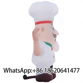 Popular Inflatable Cartoon Chef Pizza Statue Outdoor Mall Advertising Decoration