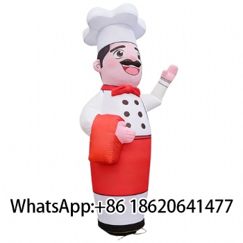 Wholesale Durable Inflatable Chef Sky Dancer Outdoor Restaurant Advertising Decoration