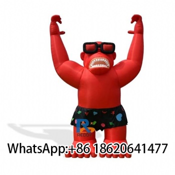 New Arrival Durable Oxford Giant Inflatable Gorilla Cartoon for Outdoor Advertising