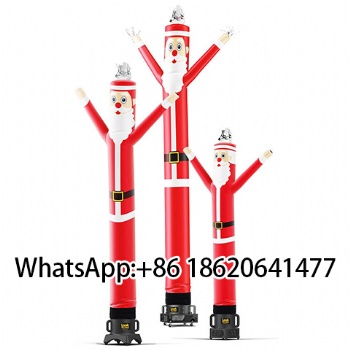 Factory Price Outdoor Inflatable Santa Claus Sky Air Dancer with Blower for Christmas Advertising