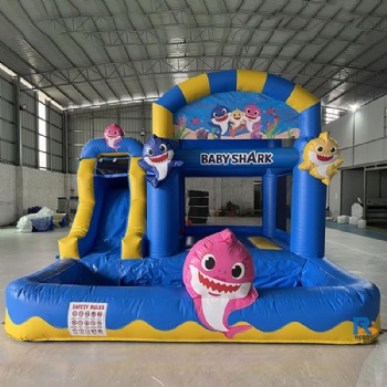 Baby Shark Inflatable Castle    inflatable air castle  bouncing castle inflatable outdoor with pool