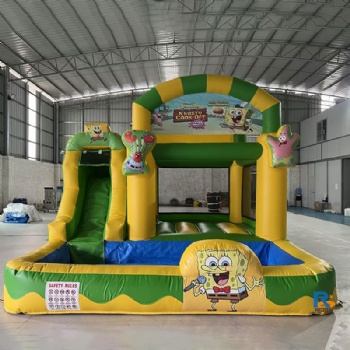 SpongeBob Inflatable Castle    outdoor blow up water slide kids     inflatable air castle