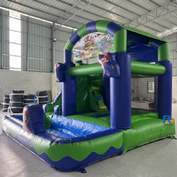 Super Mario Inflatable Castle   bounce house with slide    bouncy castle water slide
