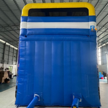 Ocean-Themed Dual-Slide Inflatable Pool     inflatable swimming pool with slide