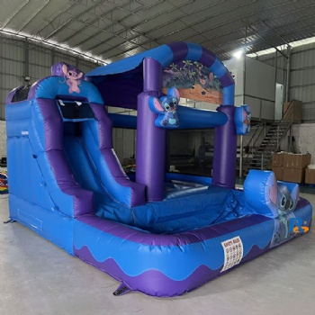 Stitch Inflatable Castle outdoor blow up water slide kids inflatable slide bounce house