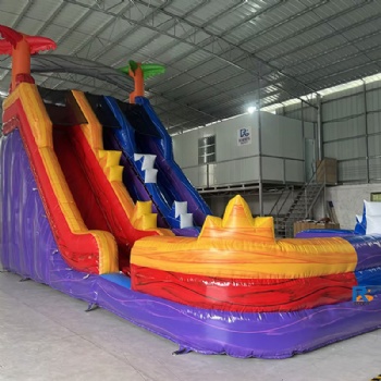 Double-Lane Inflatable Slide inflatable swimming pool with slide