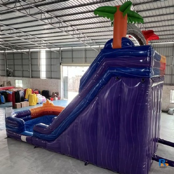 Double-Lane Inflatable Slide inflatable swimming pool with slide