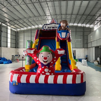 Circus Clown Inflatable Slide    inflatable swimming pool with slide