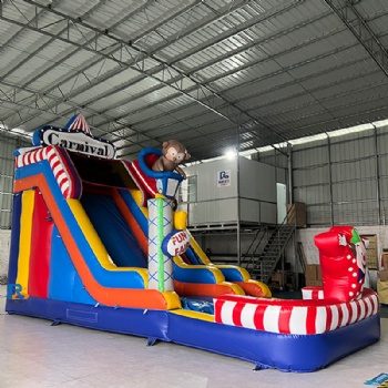 Circus Clown Inflatable Slide    inflatable swimming pool with slide