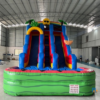 Tropical Fruit Inflatable Slide     water slides for pool