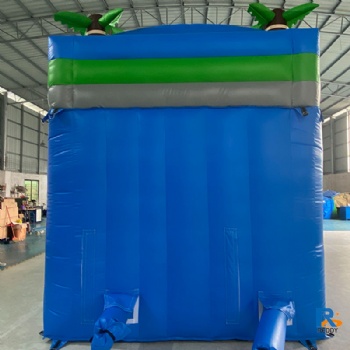 palm-tree inflatable slide    outdoor blow up water slide kids
