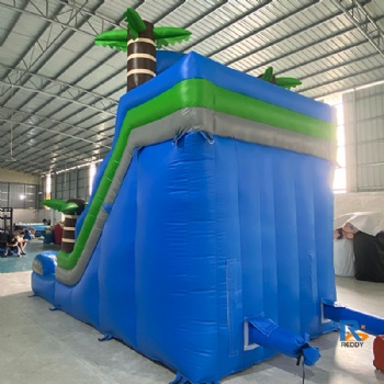 palm-tree inflatable slide    outdoor blow up water slide kids