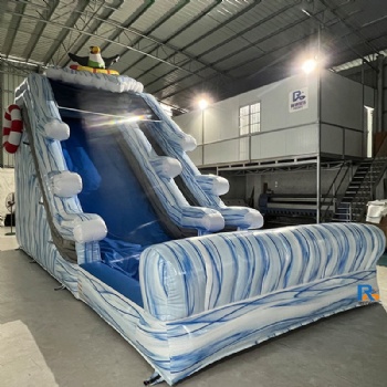 ocean-themed inflatable slide    inflatable swimming pool with slide