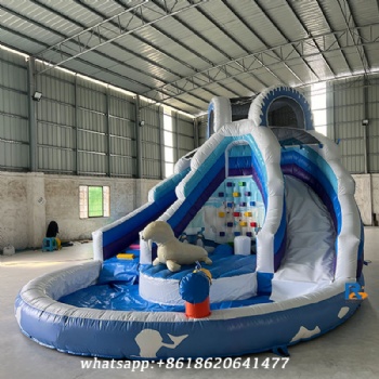 Ocean-themed Inflatable Slide      outdoor blow up water slide kids