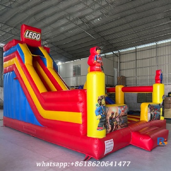 LEGO-Themed Inflatable  castle   Slide    inflatable air castle     jumping castle