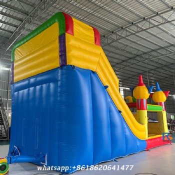 clown-themed inflatable slide     bounce house with slide     dry slide