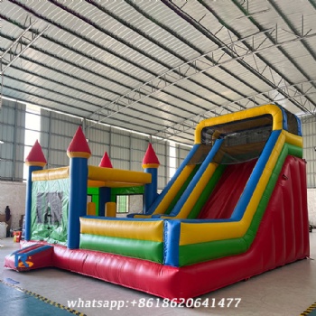 Inflatable castle slide    outdoor jumping castle   bounce house with slide