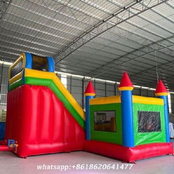 Inflatable castle slide    outdoor jumping castle   bounce house with slide