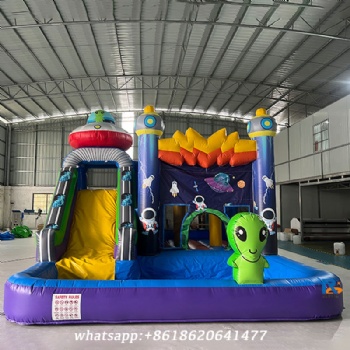Alien-Themed Inflatable Slide     inflatable swimming pool with slide      water slides for pool