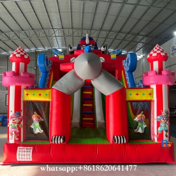 Transformer-Themed Inflatable Slide Bounce House    dry slide