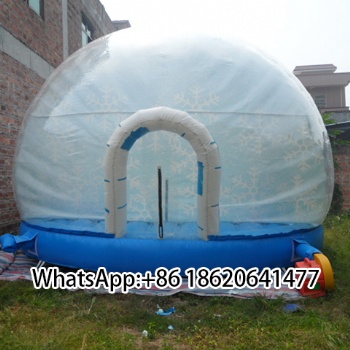 Inflatable Christmas Snow Globe with Tree & Santa Elements